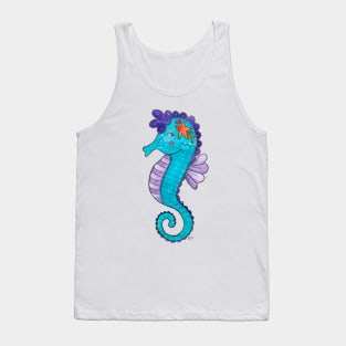 Watercolor Seahorse Tank Top